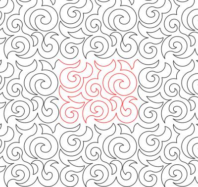 Debs Swirls 2 DIGITAL Longarm Quilting Pantograph Design by Deb Geissler