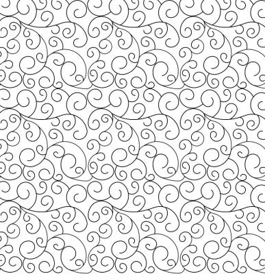 Swirls 2011 DIGITAL Longarm Quilting Pantograph Design by Deb Geissler