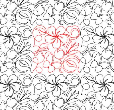 Flora 2 DIGITAL Longarm Quilting Pantograph Design by Deb Geissler