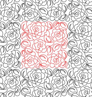 Maggies Roses 3 DIGITAL Longarm Quilting Pantograph Design by Deb Geissler