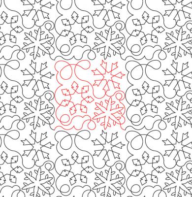 Snowflakes 2 DIGITAL Longarm Quilting Pantograph Design by Deb Geissler