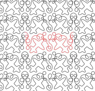 Airplane Meander 1 DIGITAL Longarm Quilting Pantograph Design by Deb Geissler