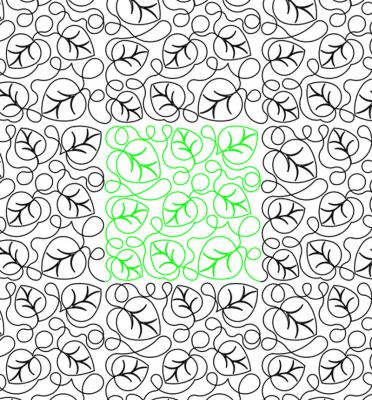 Aspen Leaves 2 DIGITAL Longarm Quilting Pantograph Design by Deb Geissler