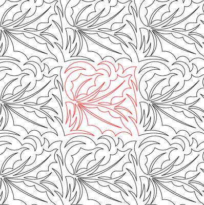 Holly Leaves 1 DIGITAL Longarm Quilting Pantograph Design by Deb Geissler