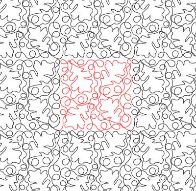 Oak Leaf With Loops 2 DIGITAL Longarm Quilting Pantograph Design by Deb ...