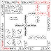 Acorn and Acorn Sashing/Border Package Set - DIGITAL Longarm Quilting Pantograph Design by Deb Geissler 2