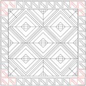 Arizona Block and Border Package Set - DIGITAL Longarm Quilting Pantograph Design by Deb Geissler 1