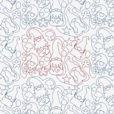 Gnarly Gnomes DIGITAL Longarm Quilting Pantograph Design by Ida Houston