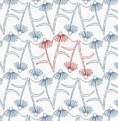 Coneflower-DIGITAL-longarm-quilting-pantograph-design-Ida-Houston