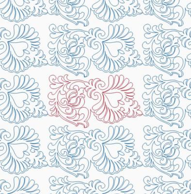 Tranquil Twist #1 DIGITAL Longarm Quilting Pantograph Design by Ida Houston