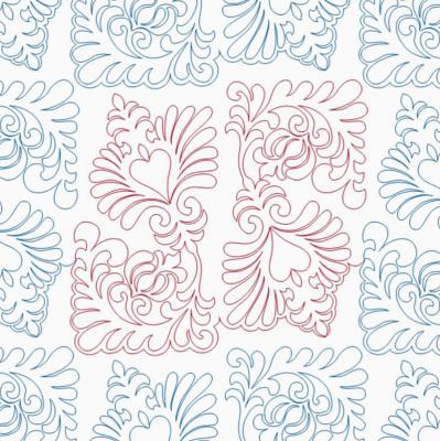 Tranquil Twist #2 DIGITAL Longarm Quilting Pantograph Design by Ida Houston