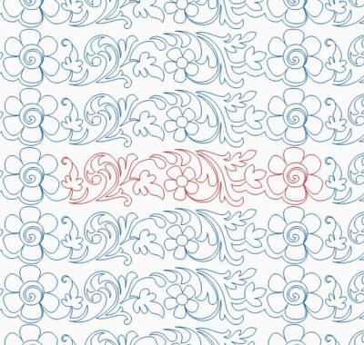 Bella Fleur DIGITAL Longarm Quilting Pantograph Design by Ida Houston