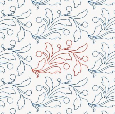 Cherry Vine DIGITAL Longarm Quilting Pantograph Design by Ida Houston