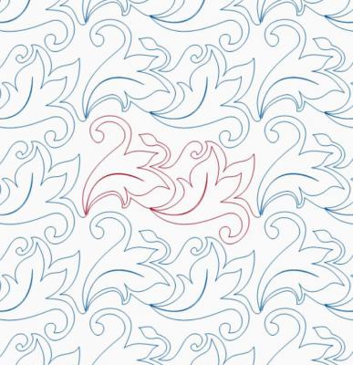 Fleur de Leaf DIGITAL Longarm Quilting Pantograph Design by Ida Houston