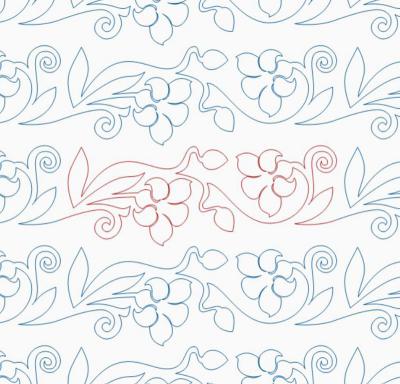 Spring Has Arrived 3 DIGITAL Longarm Quilting Pantograph Design by Ida Houston