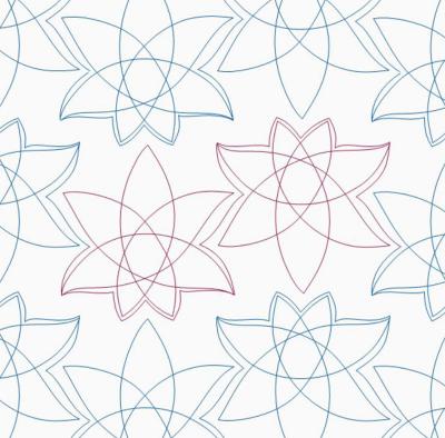 Star Flower 1 DIGITAL Longarm Quilting Pantograph Design by Ida Houston