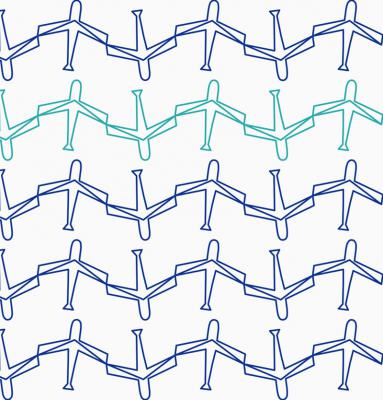 Flight DIGITAL Longarm Quilting Pantograph Design by Leisha Farnsworth