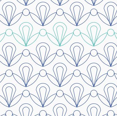 Lily Bloom DIGITAL Longarm Quilting Pantograph Design by Leisha Farnsworth