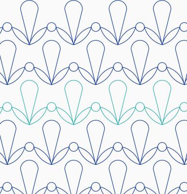 Lily Bud DIGITAL Longarm Quilting Pantograph Design by Leisha Farnsworth