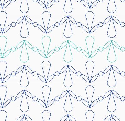 Lily Bud Twist DIGITAL Longarm Quilting Pantograph Design by Leisha Farnsworth