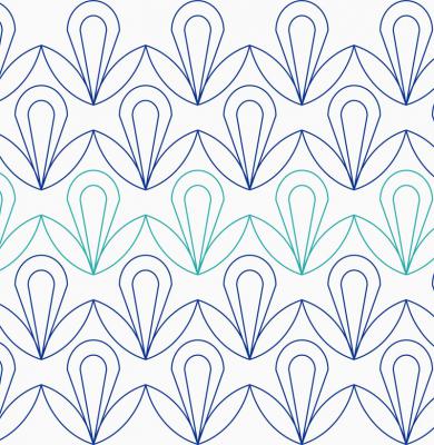 Lily DIGITAL Longarm Quilting Pantograph Design by Leisha Farnsworth