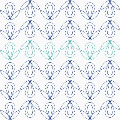 Lily On The Vine DIGITAL Longarm Quilting Pantograph Design by Leisha Farnsworth