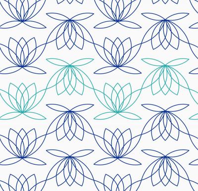 Bloom DIGITAL Longarm Quilting Pantograph Design by Leisha Farnsworth