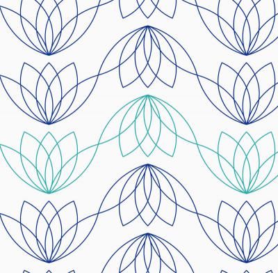 Blooming Buds Twist DIGITAL Longarm Quilting Pantograph Design by Leisha Farnsworth