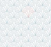 Clouded Feathers DIGITAL Longarm Quilting Pantograph Design by Melissa Kelley