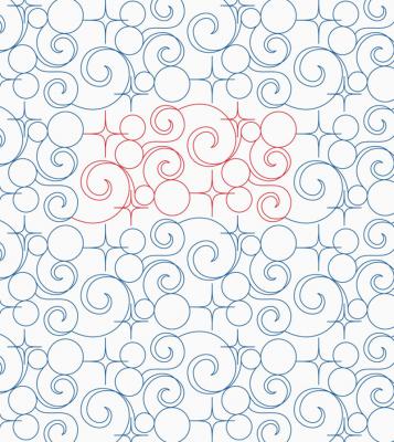 Bubble Scrolls DIGITAL Longarm Quilting Pantograph Design by Melissa Kelley