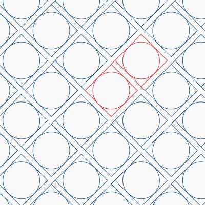 Lattice Circle DIGITAL Longarm Quilting Pantograph Design by Melissa Kelley