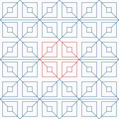 Diamond Squares DIGITAL Longarm Quilting Pantograph Design by Melissa Kelley