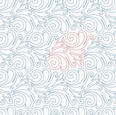 Whisp DIGITAL Longarm Quilting Pantograph Design by Melissa Kelley