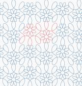 Loopy Flowers DIGITAL Longarm Quilting Pantograph Design by Melissa Kelley