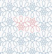 Loopy Snowflakes DIGITAL Longarm Quilting Pantograph Design by Melissa Kelley