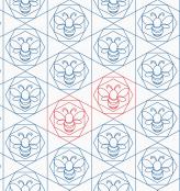 Tilted Hex Bees DIGITAL Longarm Quilting Pantograph Design by Melissa Kelley