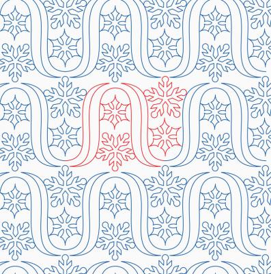 Snow Storm DIGITAL Longarm Quilting Pantograph Design by Melissa Kelley