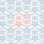 Snow Storm DIGITAL Longarm Quilting Pantograph Design by Melissa Kelley