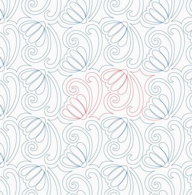 Coneflower Charm DIGITAL Longarm Quilting Pantograph Design by Melissa Kelley