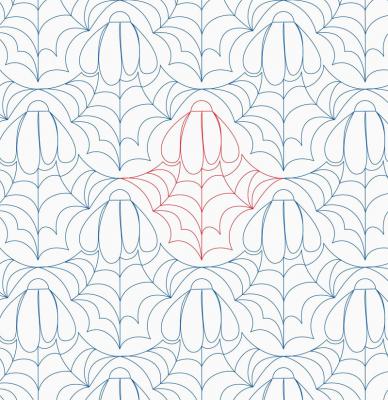 Coneflower Webs DIGITAL Longarm Quilting Pantograph Design by Melissa Kelley