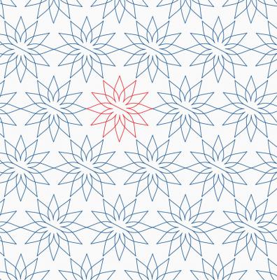 Elegant Flowers DIGITAL Longarm Quilting Pantograph Design by Melissa Kelley