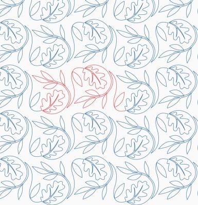 Fall Leaves DIGITAL Longarm Quilting Pantograph Design by Melissa Kelley