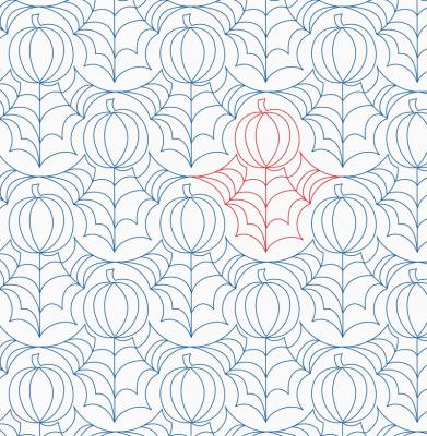 Pumpkin Webs DIGITAL Longarm Quilting Pantograph Design by Melissa Kelley