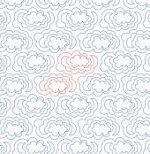 Cloudy Clouds DIGITAL Longarm Quilting Pantograph Design by Melissa Kelley