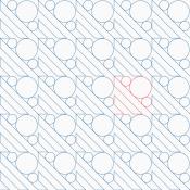 Diagonal Bubbles DIGITAL Longarm Quilting Pantograph Design by Melissa Kelley