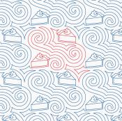 Pie Swirl DIGITAL Longarm Quilting Pantograph Design by Melissa Kelley