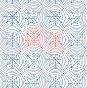 Spiderweb Clam Jam DIGITAL Longarm Quilting Pantograph Design by Melissa Kelley