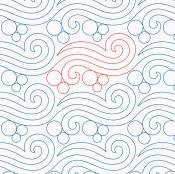 Water Waves DIGITAL Longarm Quilting Pantograph Design by Melissa Kelley