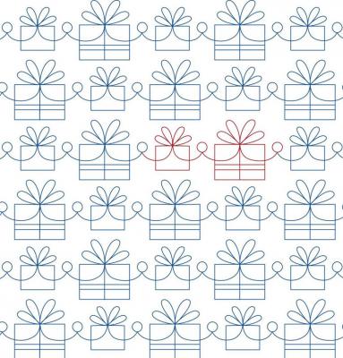 Christmas Morning DIGITAL Longarm Quilting Pantograph Design by Melissa Kelley