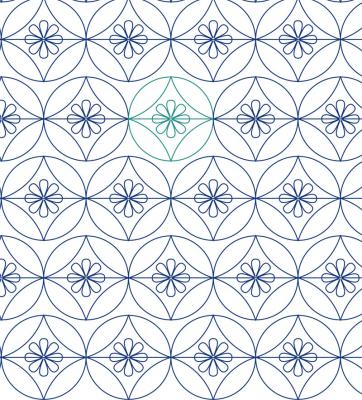 Flourish DIGITAL Longarm Quilting Pantograph Design by Melissa Kelley